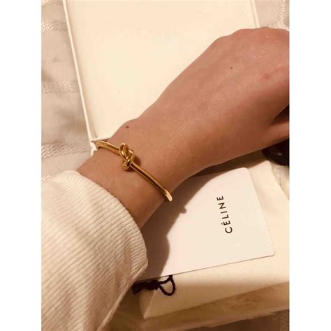 celine gold knot bracelet|Celine knot bracelet gold.